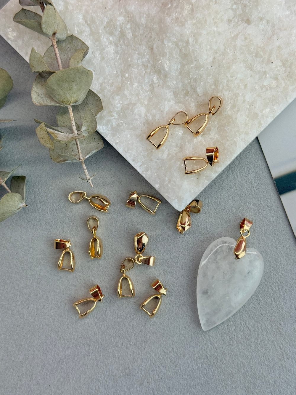 Бейл, классика, позолота 14к, 18 мм, 5 штук