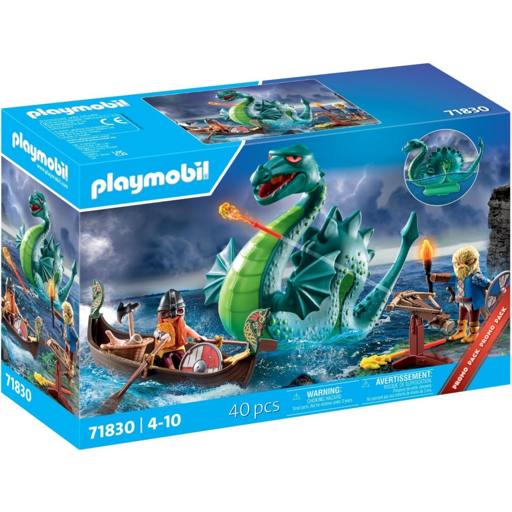 Игровой набор Playmobil 71830 Викинг с морским чудовищем 71830 40 деталей — фото 1