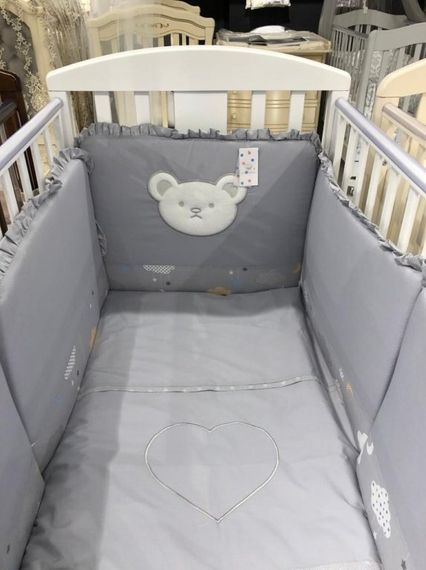 Набор в кровать для новорожденных Lollycottons Deni, Серый