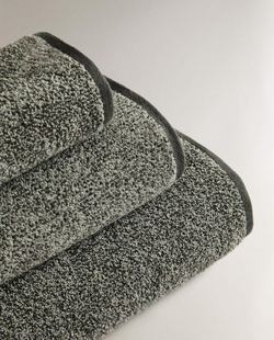 Zara Home - Банное полотенце эффект меланжа, зеленый, 90х150 см