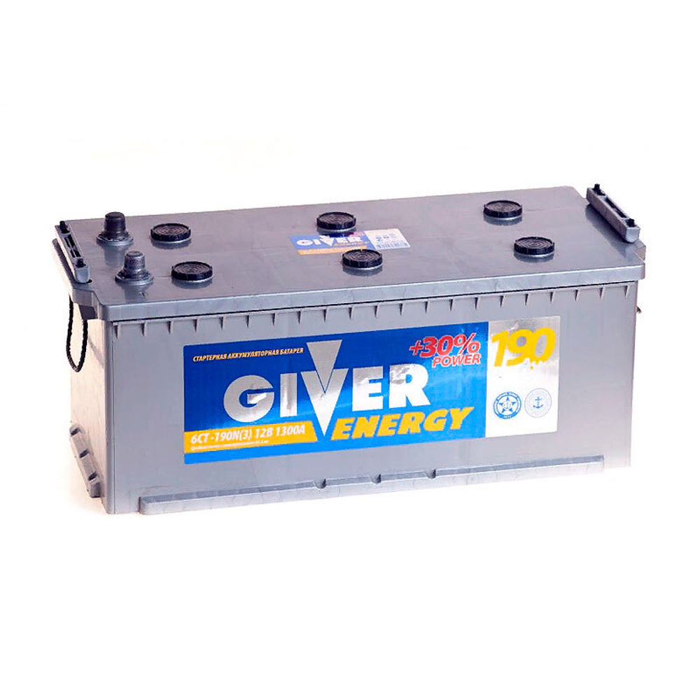 АКБ 6СТ-190 GIVER ENERGY узкий.рос. конус