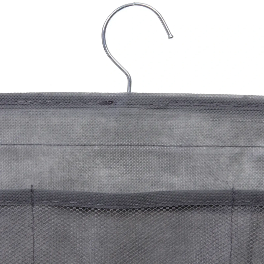 Органайзер двухсторонний подвесной для хранения вещей с крючком «ИДЕЯДОМА», цвет серый, 30 карманов, 75*39см