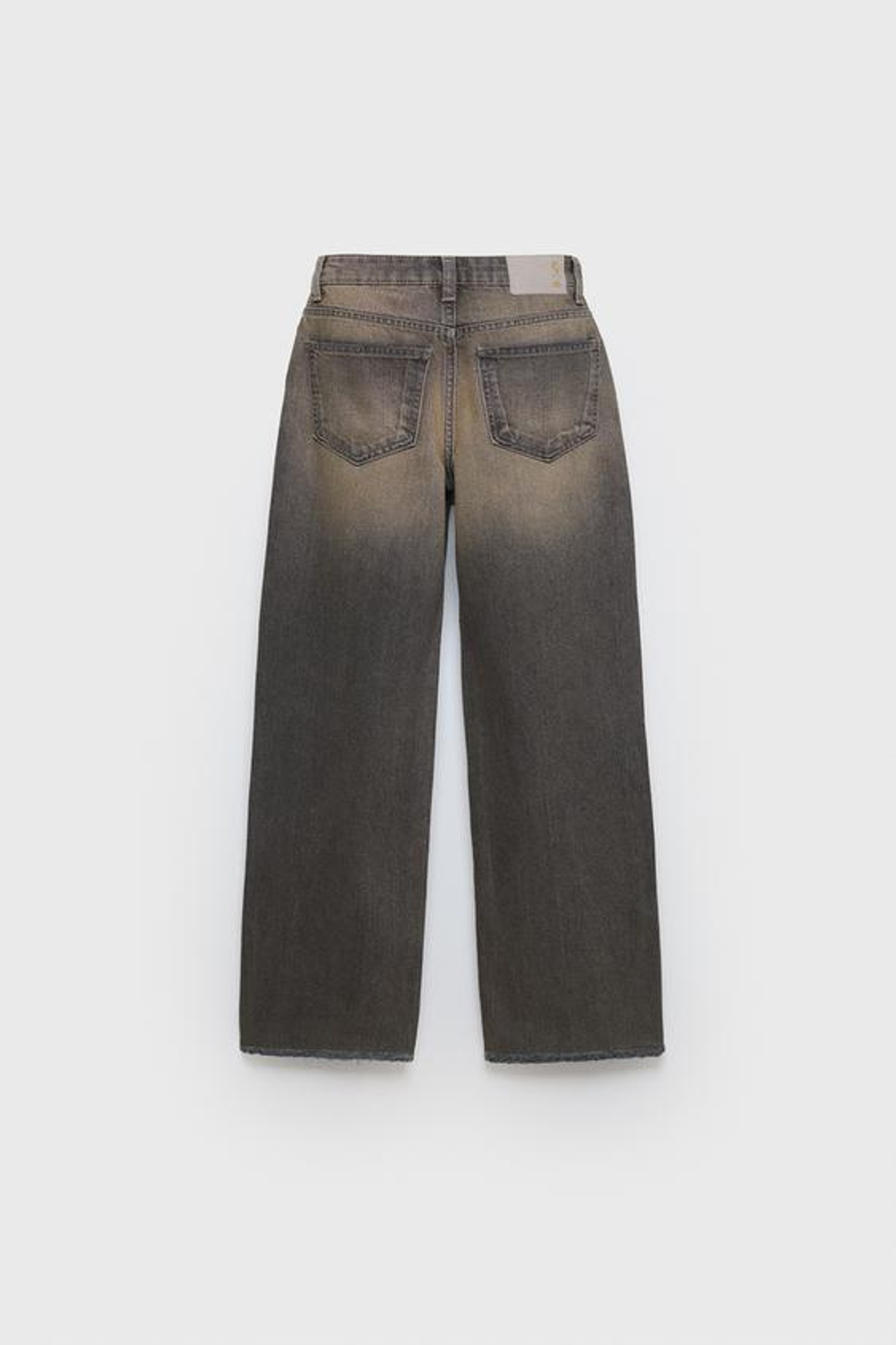 ZARA ДЖИНСЫ С ШИРОКИМИ ШТАНИНАМИ Z3D, КОРИЧНЕВЫЙ