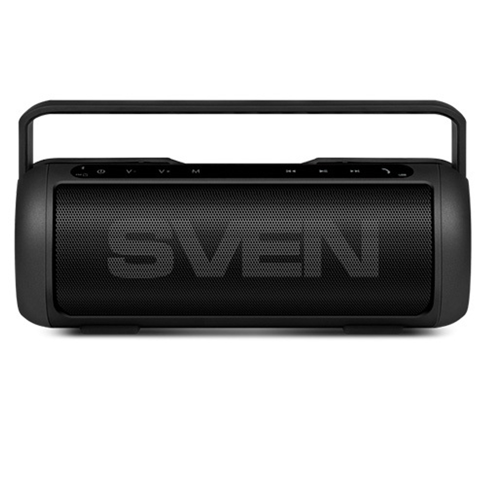 Портативная колонка SVEN PS-250BL, черный (10 Вт, Bluetooth, FM, USB, microSD, ручка, 2200мА*ч)