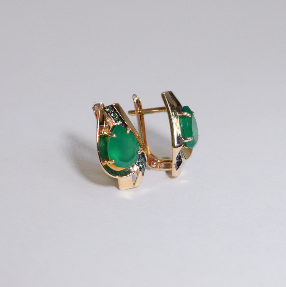 Серьги с агатом