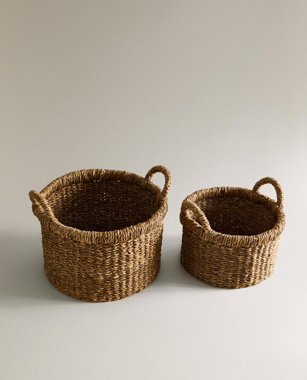 Zara Home Корзина из морской травы, цвет коричневый, 25 см