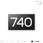 Номер на дверь 740, табличка на дверь для офиса, квартиры, кабинета, аудитории, склада, черная 120х70 мм, Айдентика Технолоджи