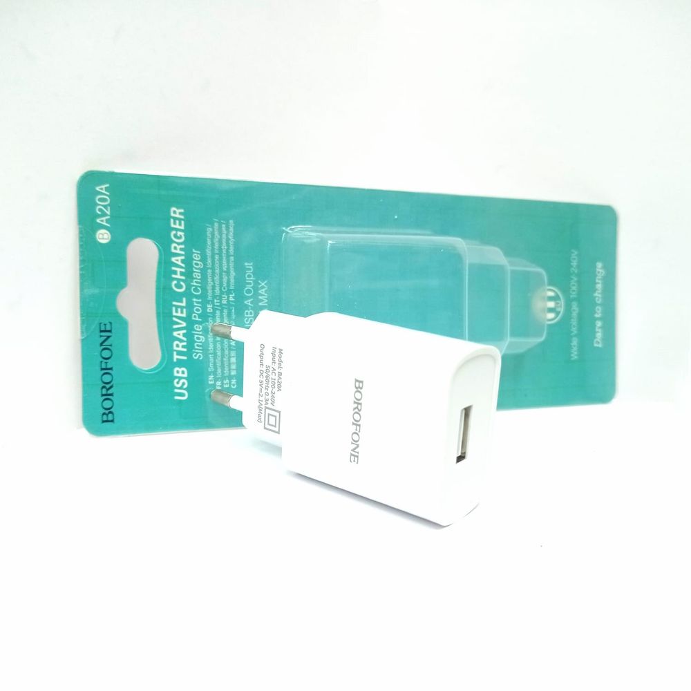 Сетевой блок BOROFONE BA20A (2.1A,1USB) white