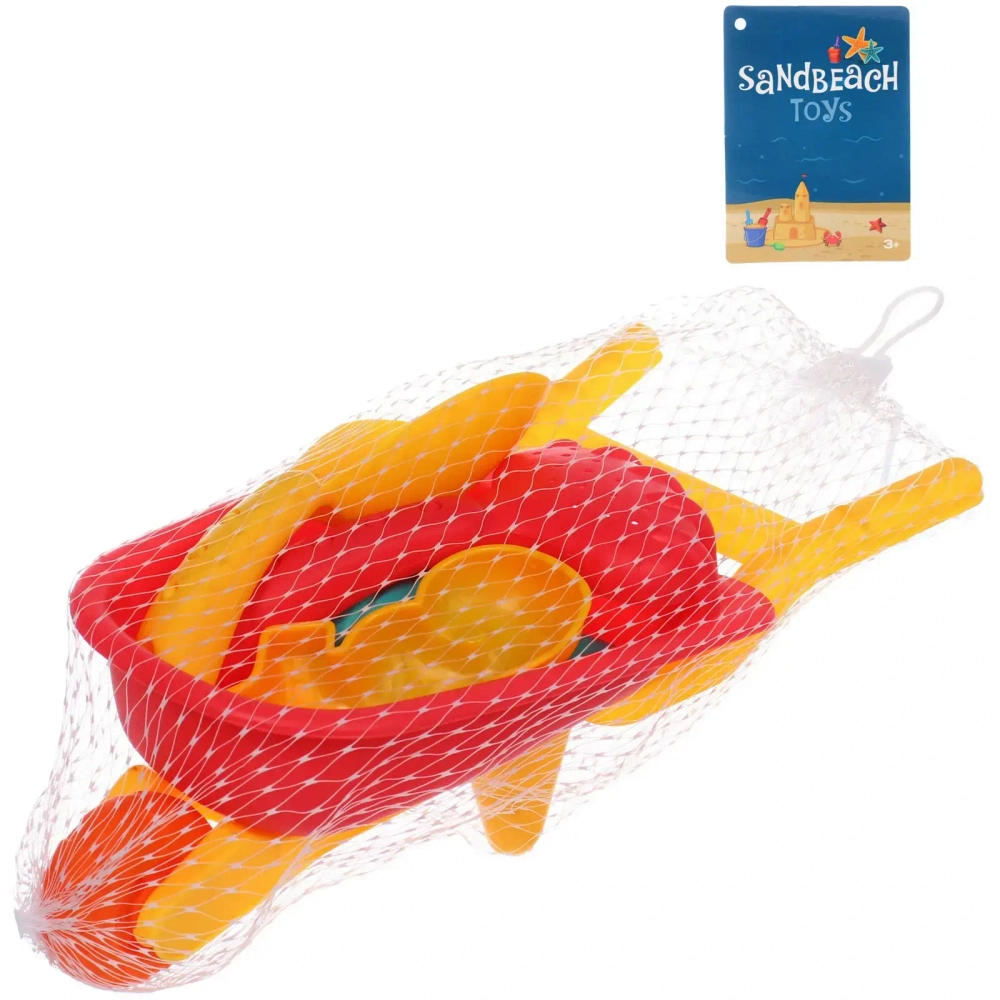 Набор для игры в песочнице «Тачка», 32*14 см, 5 предметов, микс