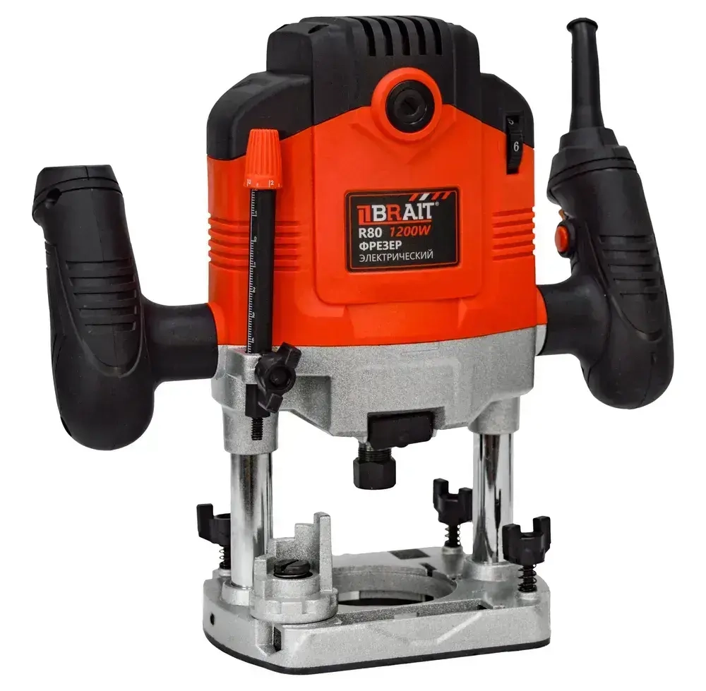 Фрезер электрический Brait R80 по дереву, сетевая машинка фрезерная (1200 ВТ, 6-8 мм)
