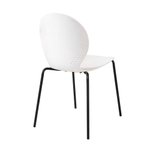 Комплект из 4-х стульев Wave белый с черными ножками