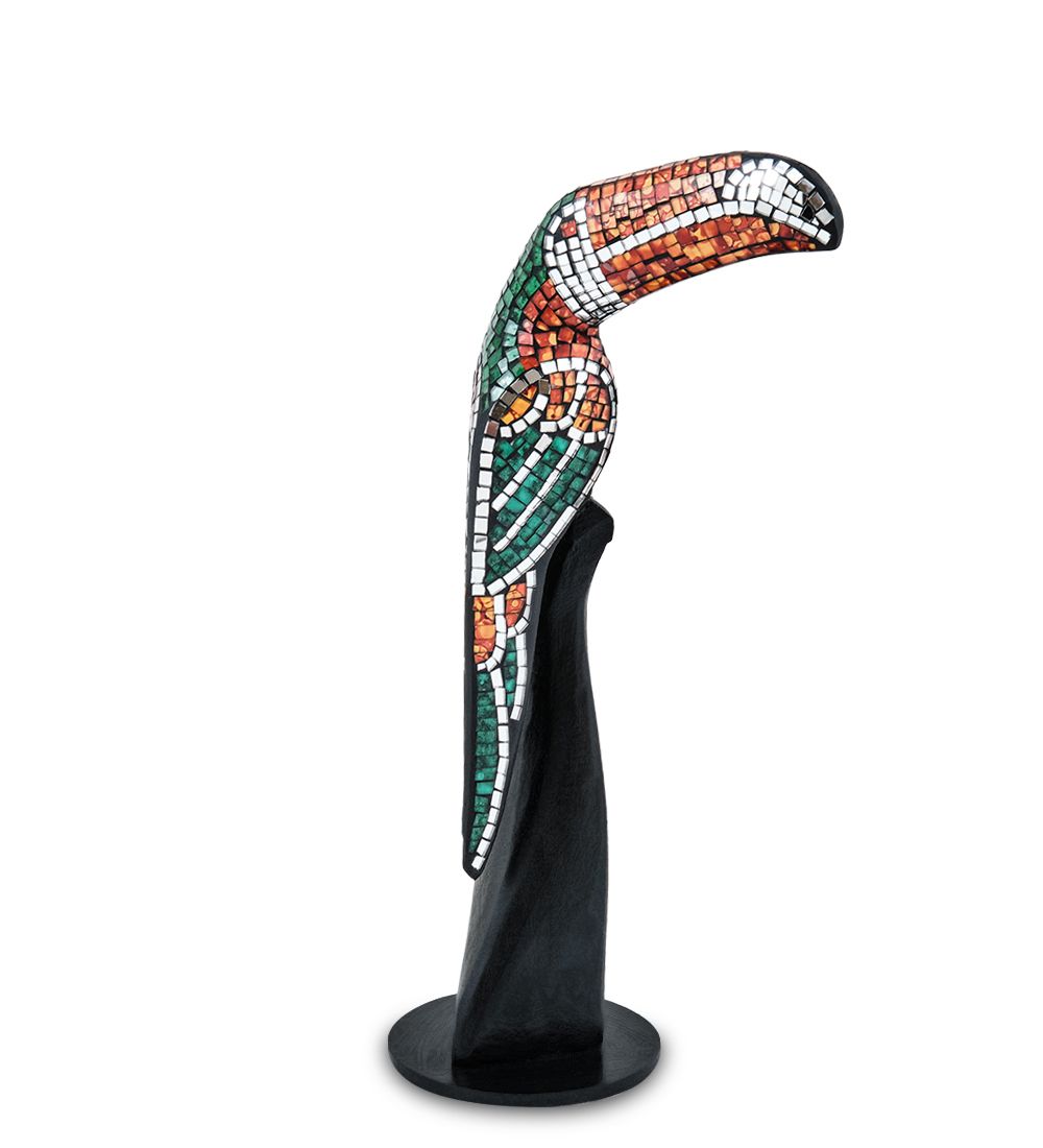 Decor and Gift 23-029-03 Н-р статуэток из трех «Тукан» дерево+стекл.мозаика (50,40,30 см)