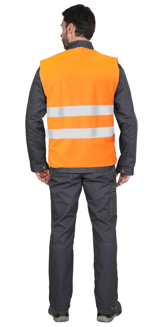 Жилет сигнальный SIRIUS кл.2, 2 СОП (трик.120 гр/м2, карманы) оранжевый