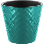 Горшок для цветов InGreen Manhattan D125мм, 1 л c дренажной вставкой, тропический лес