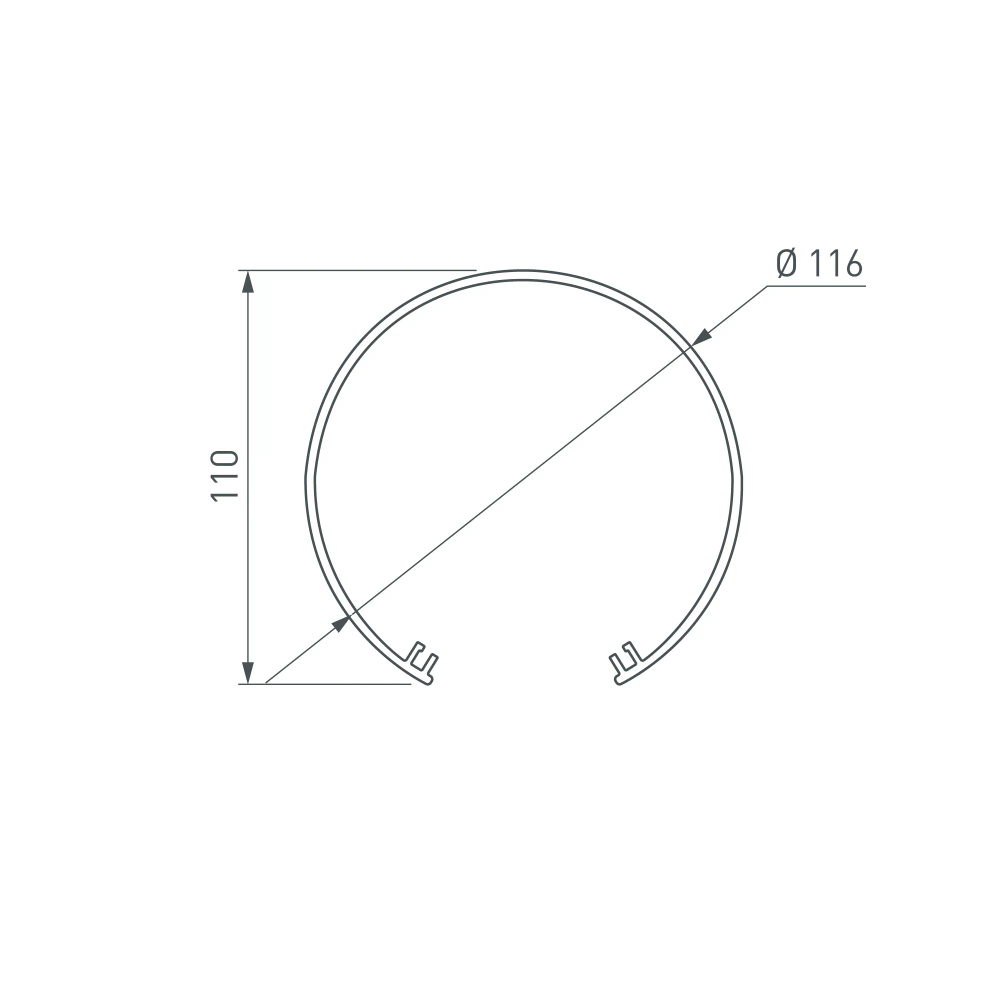 Экран SL-ROUND-D120-2000 OPAL (Arlight, Пластик) 019284