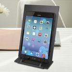 Подставка для книг, учебников BRAUBERG, большая, регулируемый наклон, металл/пластик, черная, 237447