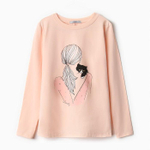 Лонгслив для девочек А.16-126-1. персик, р. 146 9883938