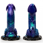 Фаллоимитатор Magic Hero (19*5), фиолетово-зелёный с перламутром