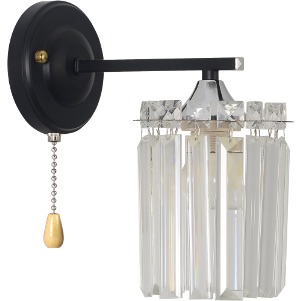 Бра светильник Rivoli   1062-401 настенный 1хЕ27 60 Вт хрусталь с выключателем