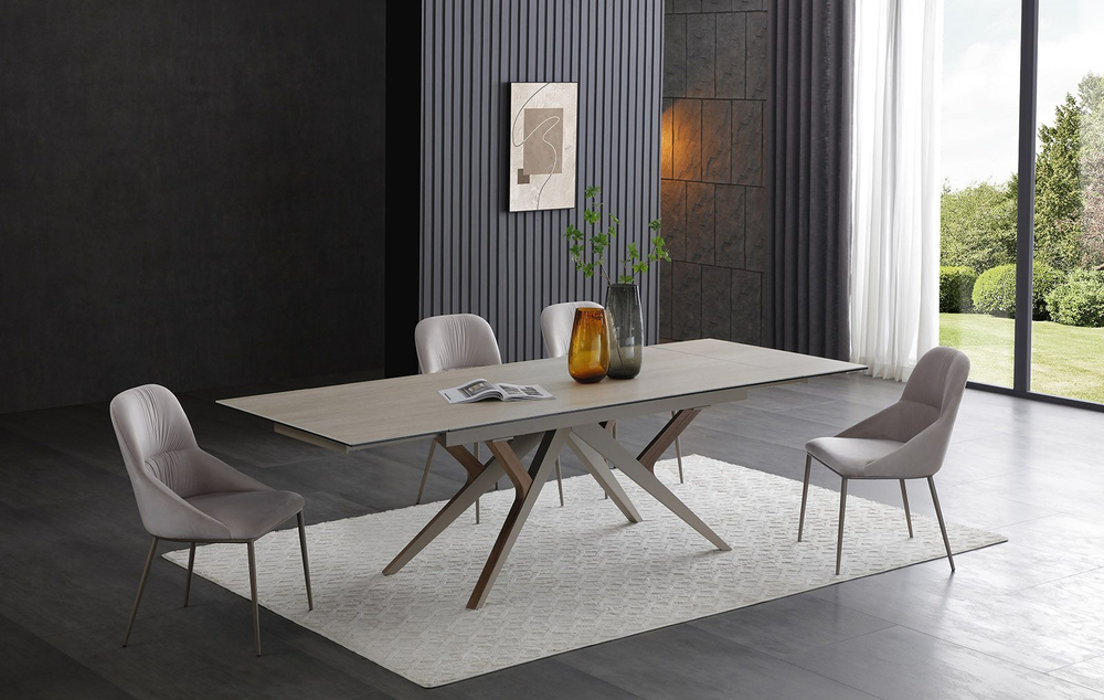 Стол DT2448 (180-260) MILAN TRAVERTINE