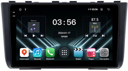 Магнитола для Hyundai Creta 2 2021-2022, Solaris HC 2024+ (рамка черная матовая) - FarCar DX10-3114F1 монитор 10.36" IPS на Android 13, 4+64Гб, CarPlay