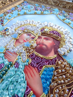 И-26а Набор для вышивания хрустальными камнями Святые Петр и Феврония (мал.)