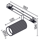 Трековый светильник Technical TR097-2-12W3K-M-BW