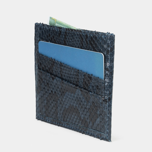 Картхолдер-визитница кожаная Carte синего цвета