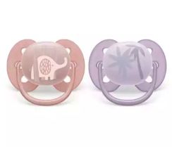 Əmzik\ ultrasoft soother, 0-6m, deco girl, 2-pack