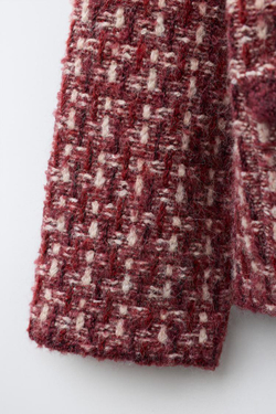 ZARA КАРДИГАН С БАНТОМ, БОРДОВЫЙ