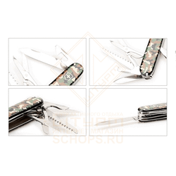 Нож многофункциональный Victorinox Huntsman 91 мм, Woodland