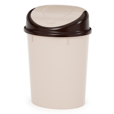Контейнер для мусора 8л овальный (бежевый)