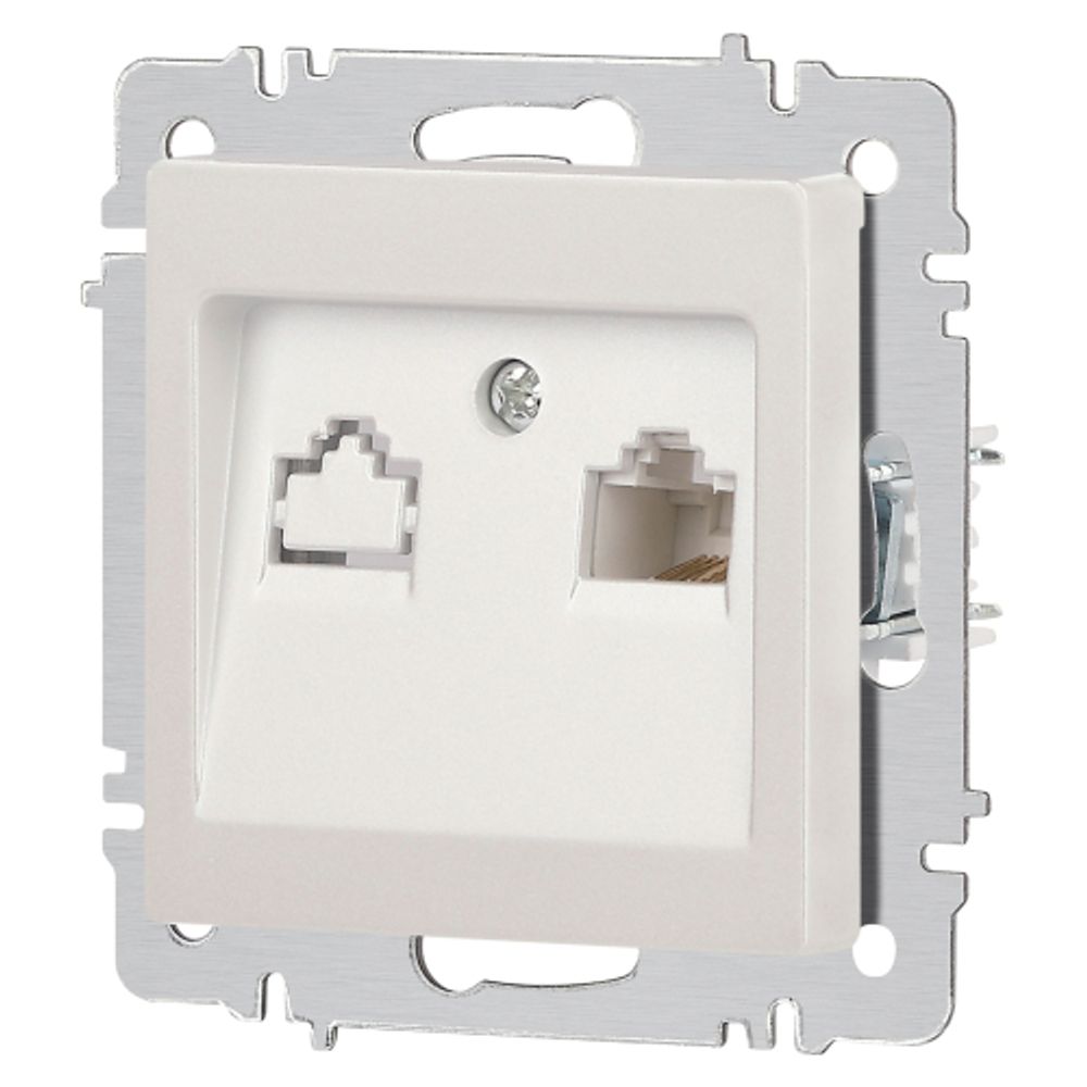 Розетка Intro Accent 6-303-06 информационная RJ45 IP20 СУ перламутр