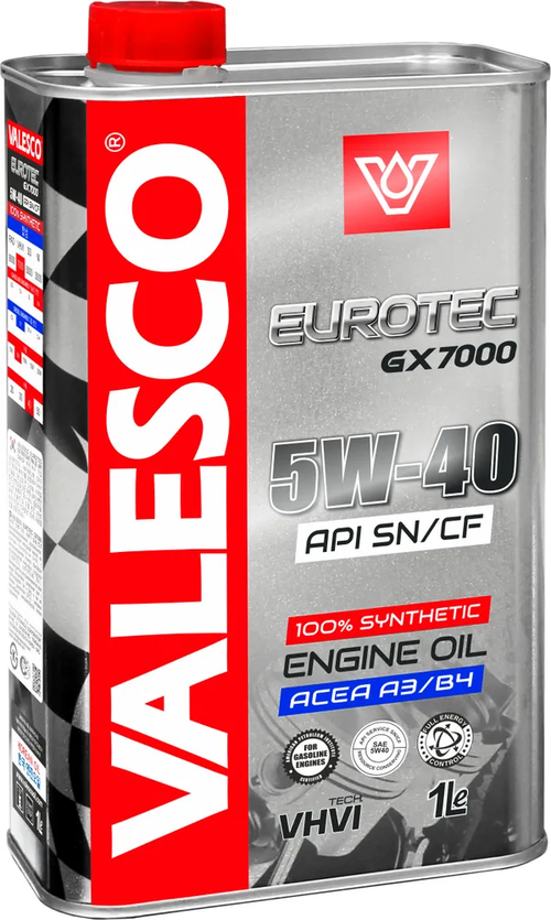 Моторное масло Valesco Eurotec GX7000 5W-40, SN/CF, синтетическое, 1 л