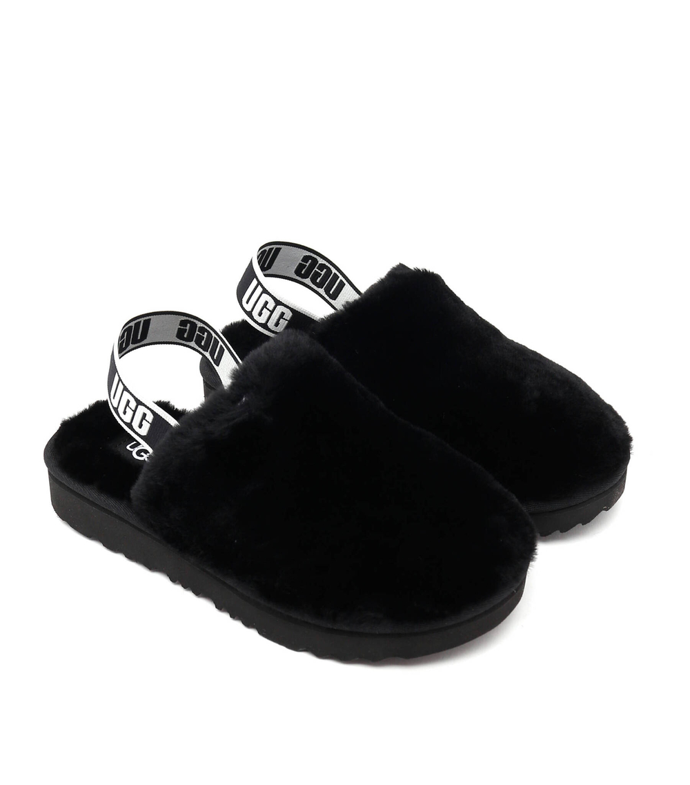 Кожаная домашняя обувь k fluff yeah clog UGG - черный(1123633K)