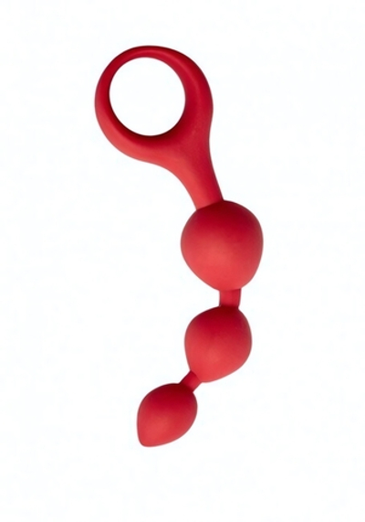 Анальные силиконовые шарики Moons (бордовый) (Цвет: бордовый)