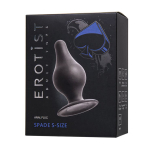 Черная анальная втулка 8см Erotist Toys Anal Plug Spade Size S