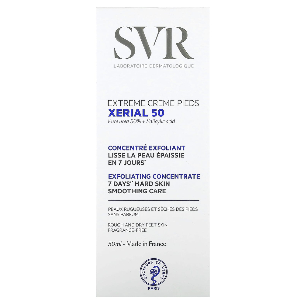 SVR, Xerial 50, экстремальный крем для ног, без отдушек, 50 мл (1,7 жидк. унции)