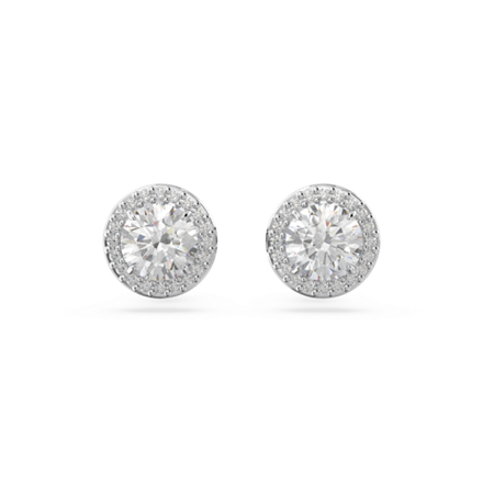 UNA:PE STUD PAVE WHITE/RHS