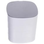 Органайзер для хранения с зеркалом «ПИОНТО», цвет белый, 12*11см (упаковка коробка)