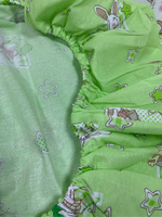 Комплект в кроватку 6-ти предметный "Заяц с зонтом" зеленый, Веллкид