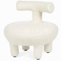 Лаунж-кресло Plump, белое букле