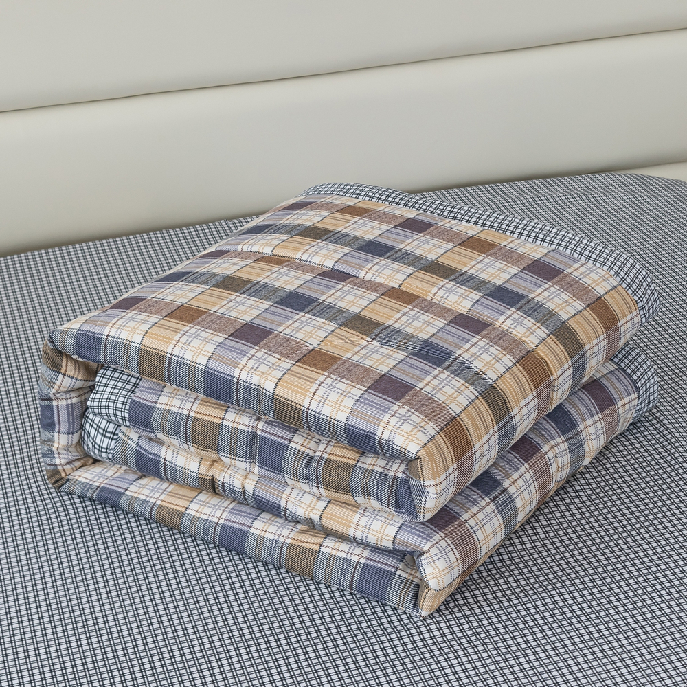 Комплект постельного белья Сатин с Одеялом 100% хлопок 160x80 на резинке OBR128