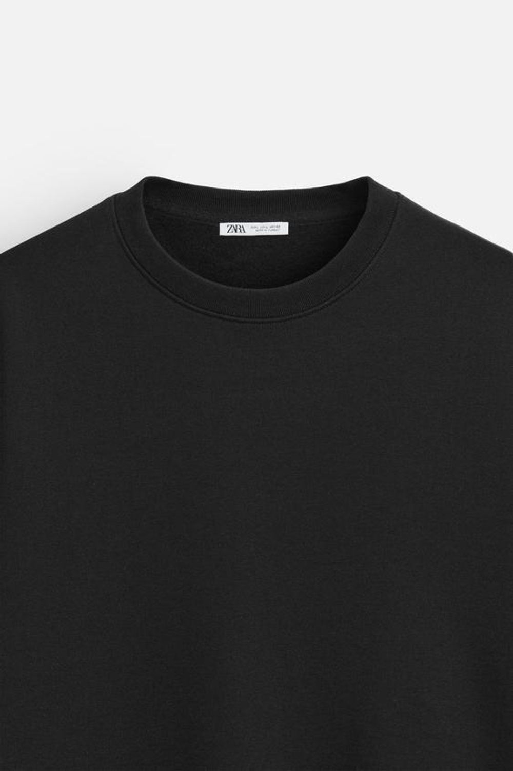 ZARA ТОЛСТОВКА С КРУГЛЫМ ВЫРЕЗОМ, ЧЕРНЫЙ