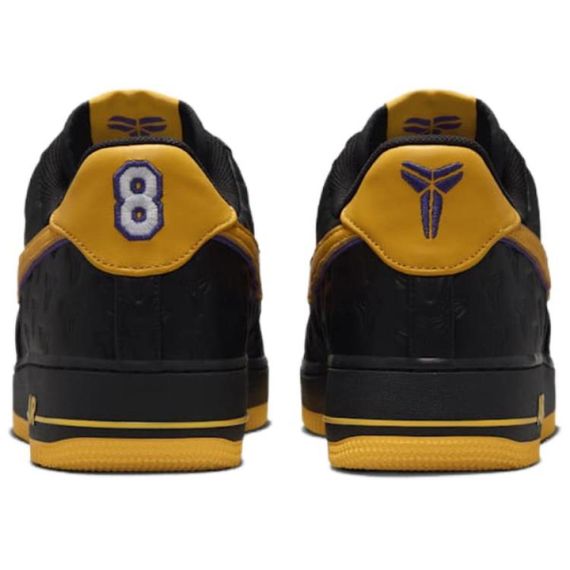 Nike Air FORCE 1 Кроссовки для скейтбординга Низкие Кроссовки Черно-желтые Мужские