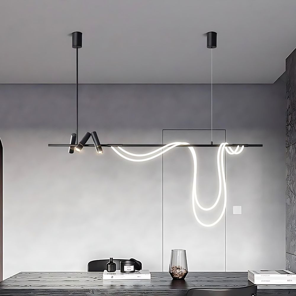 Подвесной светильник 7242P/L1200 black/white