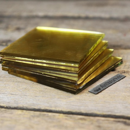 Золотая смальта 91х91, толщина 6 мм, 2,5 гр