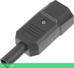 Вилка Lanmaster IEC 60320 C14 10A 250V разборная черная