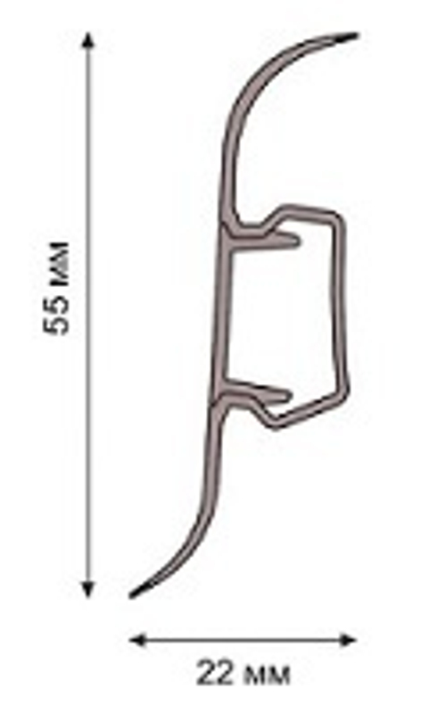 ПЛИНТУС "DP" 137 Черное серебро 50*23мм 2,5м с к/к.