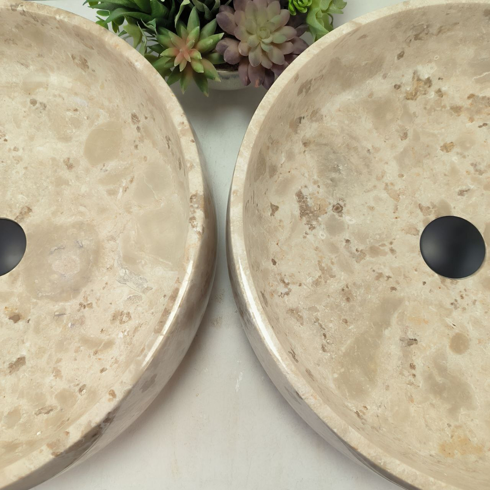 Раковина из мрамора ПАРА! Donut Cream DM-62512 45*45*13 0119